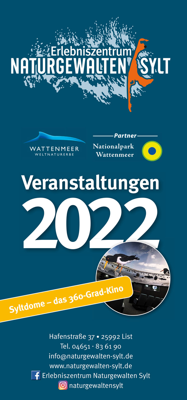Jahresprogramm 2022 des Erlebniszentrum Naturgewalten